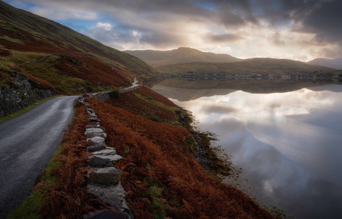 The road that winds along Ireland’s only Fjord. Anyone know the name? #ireland #photography