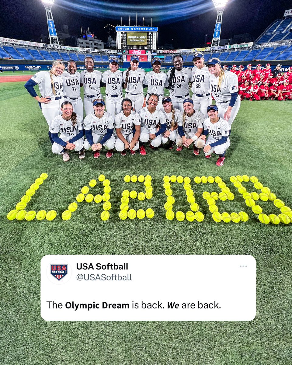 Who you callin’ soft?!

Softball is returning to the #LA28 Games in a lineup that goes hard🔥🥎

#LA28BOUND
