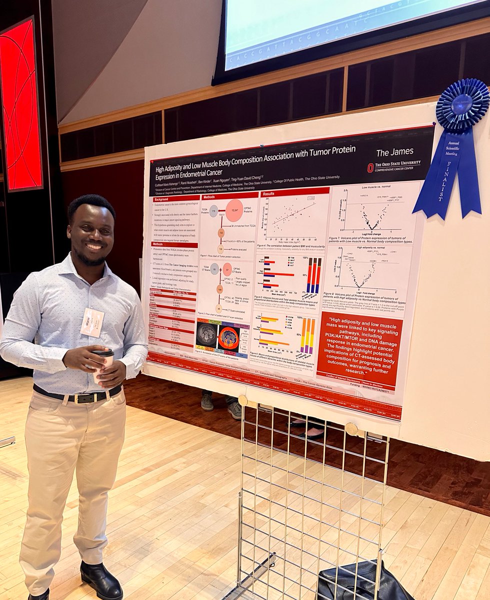 Cuthbert_Mario's tweet image. Great Poster presentation Last week @OSUCCC_James Scientific meeting. Our poster was among the 3 finalists in Population Sciences category and a few to make the shortlist out of the 148 submissions. Thanks to my mentor @Cheng15 and other collaborators for the support. #CancerEpid