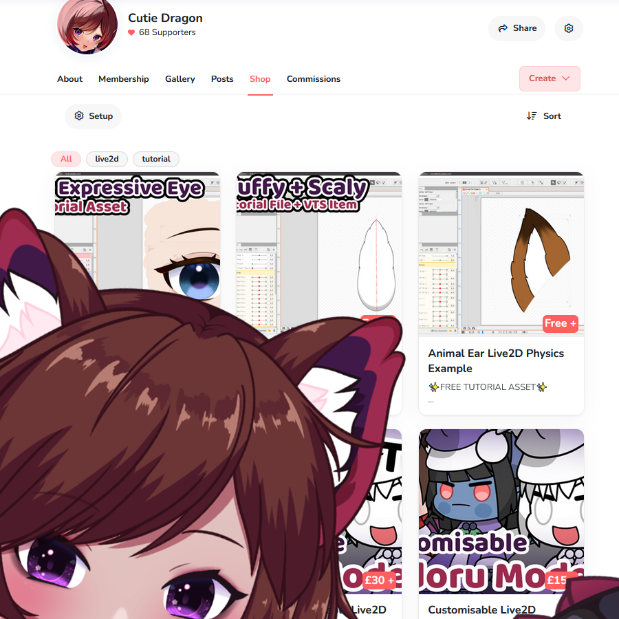 I don't have much to show today so here's a lil reminder I have a bunch of FREE Live2D tutorial assets up on my Ko-fi with more on the way soon!

Including, tails, eyes and vbridger mouth sample files!

⬇️Link Below