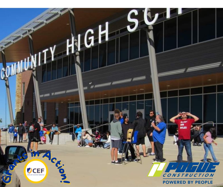 cisdef's tweet photo. Tammy McDaniel at @CHSBraveNation  wrote a grant for sunspotter telescopes and glasses that allowed for safe viewing of the Annular Eclipse this past weekend!
This grant allowed students to learn with a hands-on approach and was funded in partnership with @PogueConstruct!
#cisdef https://t.co/ggQjN0p6nu
