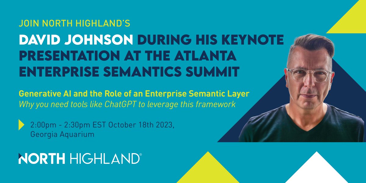 ELWinterGT's tweet photo. North Highland is excited to be attending the Atlanta Enterprise Semantics Summit at the Georgia Aquarium on Wednesday, October 18th from 12pm-5pm. We hope to see you there! https://t.co/G3PebphXP6