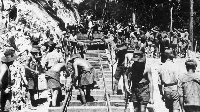On this day in history 10/17/23. In 1943 the Burma railway completed, built by Allied POWs and Asian laborers for use of the Japanese army. The Burma Railway, also known as the Siam–Burma Railway, Thai–Burma Railway and similar names, or as the Death Railway, is a 415 km (258 mi)…