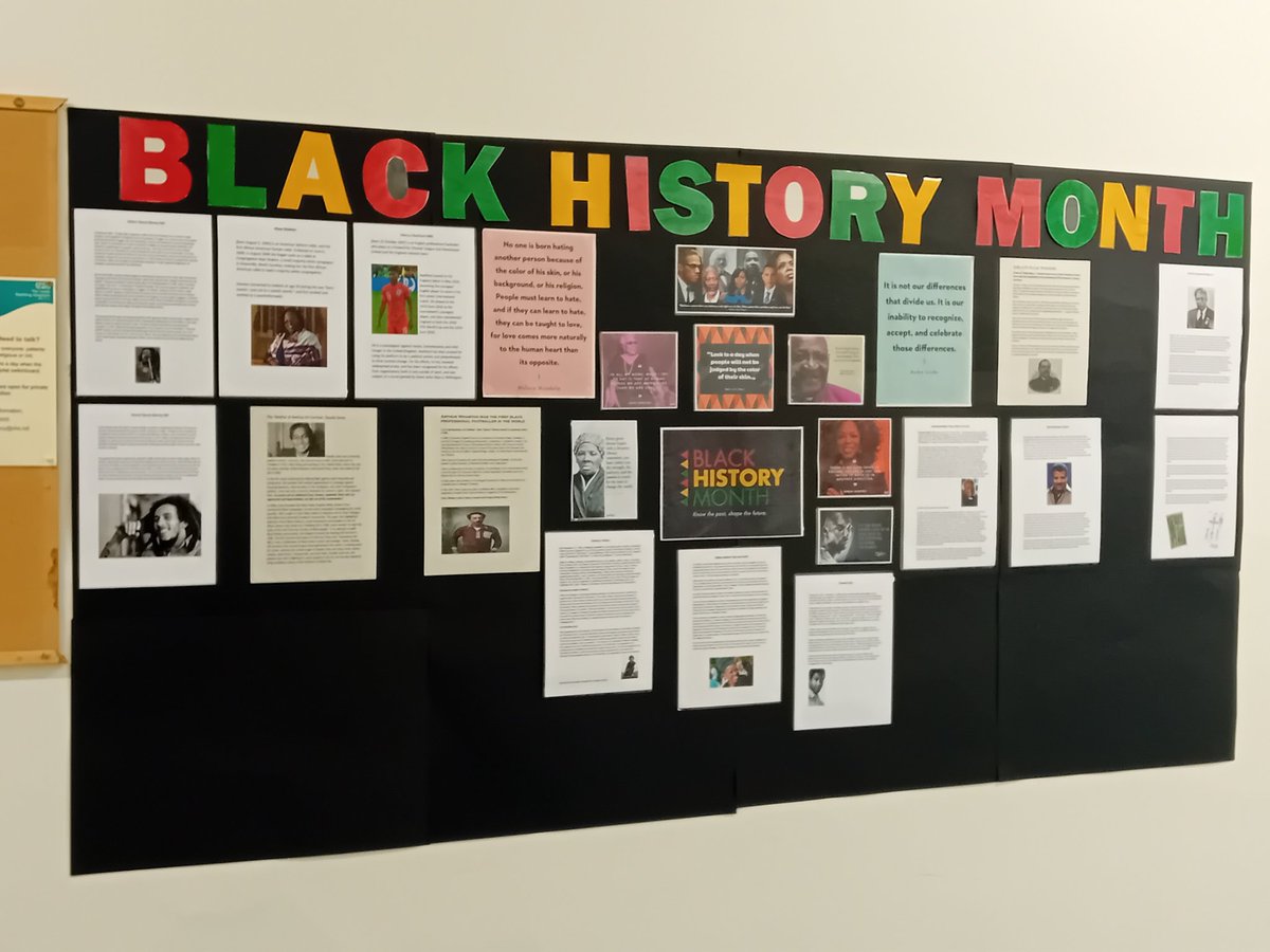 Celebrating #BlackHistoryMonth2023 come and see our display outside the chaplaincy centre at LGI @LeedsHospitals @LDShospcharity @Leeds_Childrens @LTHT_BME @LTHTTherapyCSU