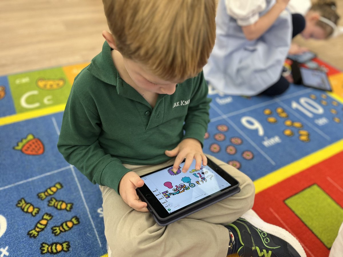 KClevering's tweet photo. @globalmaker 
PreK wanted in on the action! 
We listened to How I Met My Monster by Amanda Noil and made our own monsters using @Seesaw #GlobalMakerDay https://t.co/KyX9A2ydBA