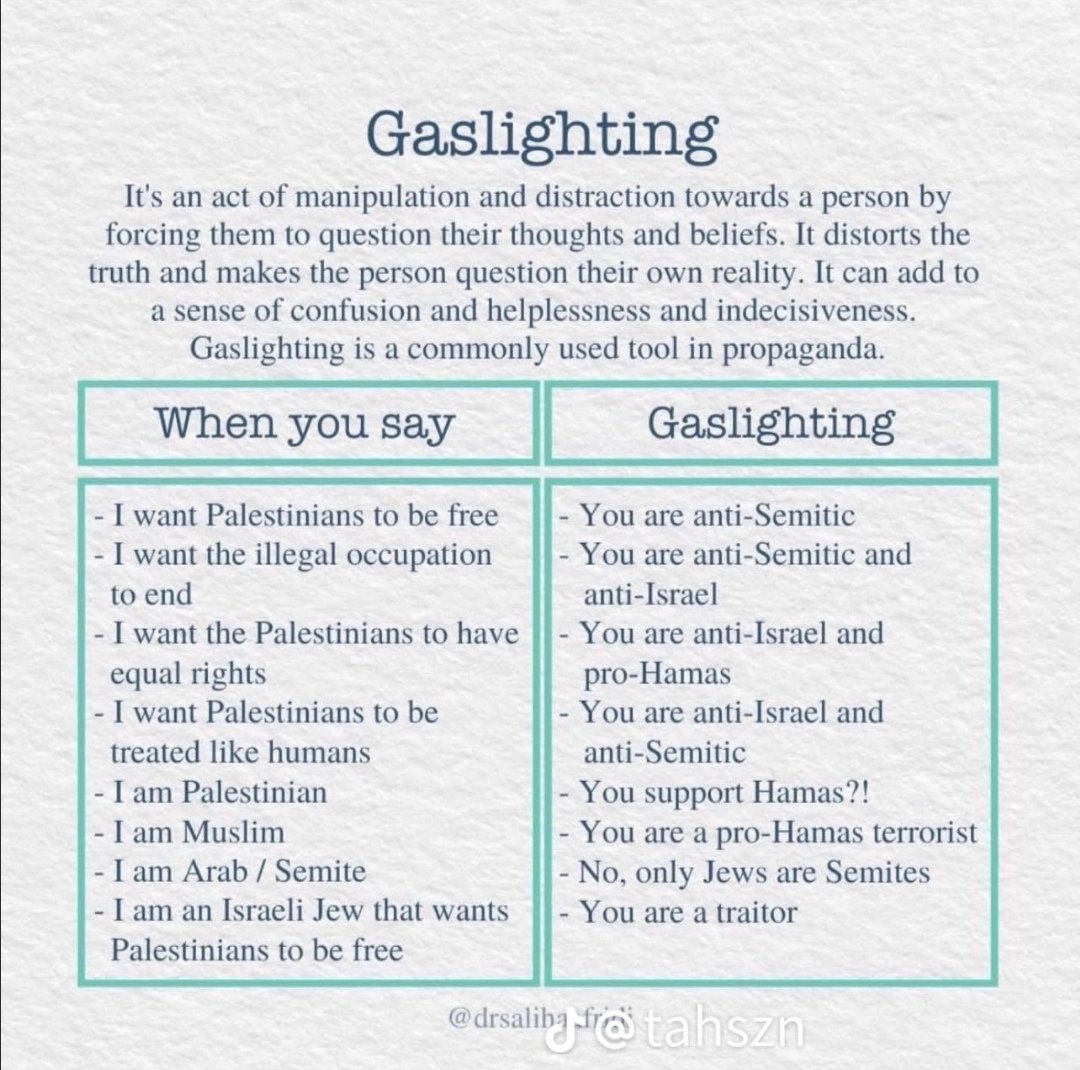 GASLIGHTING IS WHAT THEY'RE DOING.