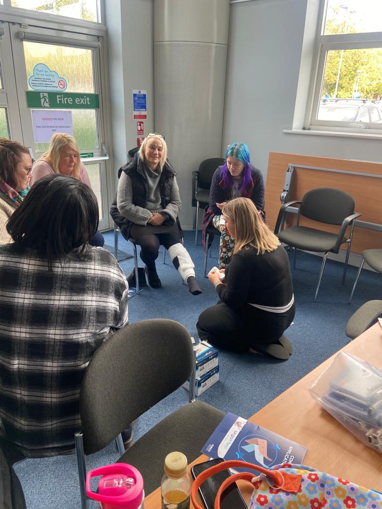 NViability's tweet photo. Thanks to all the staff that attended the Leg ulcer training today and for the positive feedback! Great catching up with @NottsHealthcare staff we know well and new staff in the trust! #legsmatter @RebeccaJSmalley @sbrookes1001 👏👏 https://t.co/N05bvlBHLa
