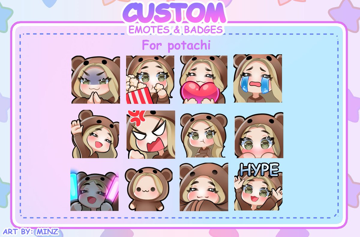minzemotes's tweet photo. Twitch emotes commissioned by @ potatchi https://t.co/lPnZaUtzDc