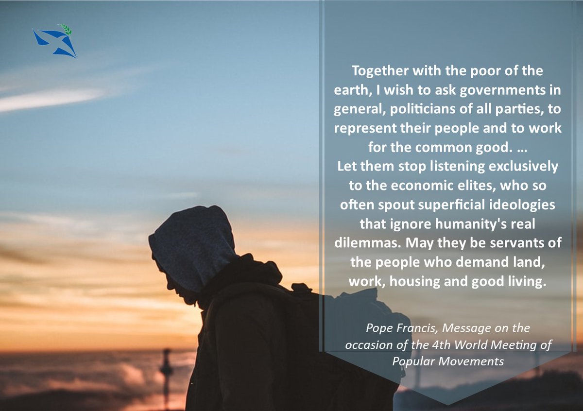 SBearsden's tweet photo. CATHOLIC SOCIAL TEACHING~Thought for the Week beginning Sunday 22nd October 2023~29th Ordinary Sunday~Year A. "Together with the poor of the earth, I ..." Pope Francis, Message on the 4th World Meeting of Popular Movements👇🏻@JandPScotland #CST #WeeklyCST #CatholicSocialTeaching https://t.co/xG2qVvyZTq
