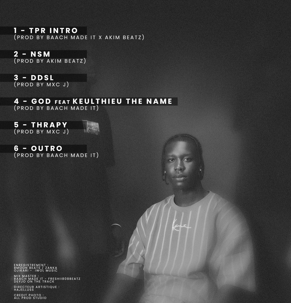 seugne_mustafa's tweet photo. Traclist de mon 2iem EP “TPR” qui sera dispo sur tous lez plateformes .
🚨Vendredi 20 Octobre🚨
s/o @Keulthieu_ @AkimDiedhiou @baachmadeit @mxcjprod freshii et y’all
🥷🖤 https://t.co/kO2A1LOoB0