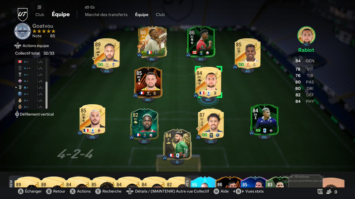 AntoBalusson's tweet photo. @TwinsFifaHD Yo les twins ! Voici ma team après ce deuxième Fut Champ full invendables hormis Dodo et Rodrygo en attendant de finir son sbc
Je joue en  4-3-2-1 in game avec David en pointe, Govou et Rodrygo sur les côtés et le Ney en 10.
J'ai encore 150k de côté. https://t.co/5tomAkFe98