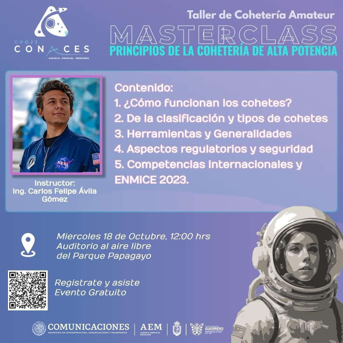 haciaespacioAEM's tweet photo. No te pierdas mañana nuestras actividades pre-congreso en el auditorio del parque papagayo. #Conaces2023 https://t.co/m3WlCNl9C4 https://t.co/St8xj1jSjA