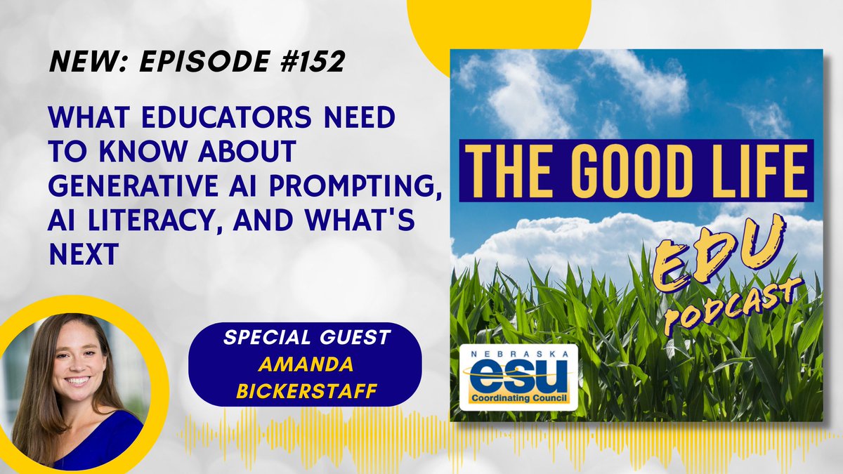 🎉New and just in⏰ for #DigCitWeek we host @Amanda_Datanerd to talk all things #GenerativeAI on #TheGoodLifeEDU Podcast
⬇️Where to🎧⬇️
👂Apple bit.ly/TheGoodLifeEDU
👂Spotify bit.ly/thegoodlifeedu
#ESUCC #podcast #neleg #K12 #digcit #DigCitAI #education #DigCitIMPACT #edtech