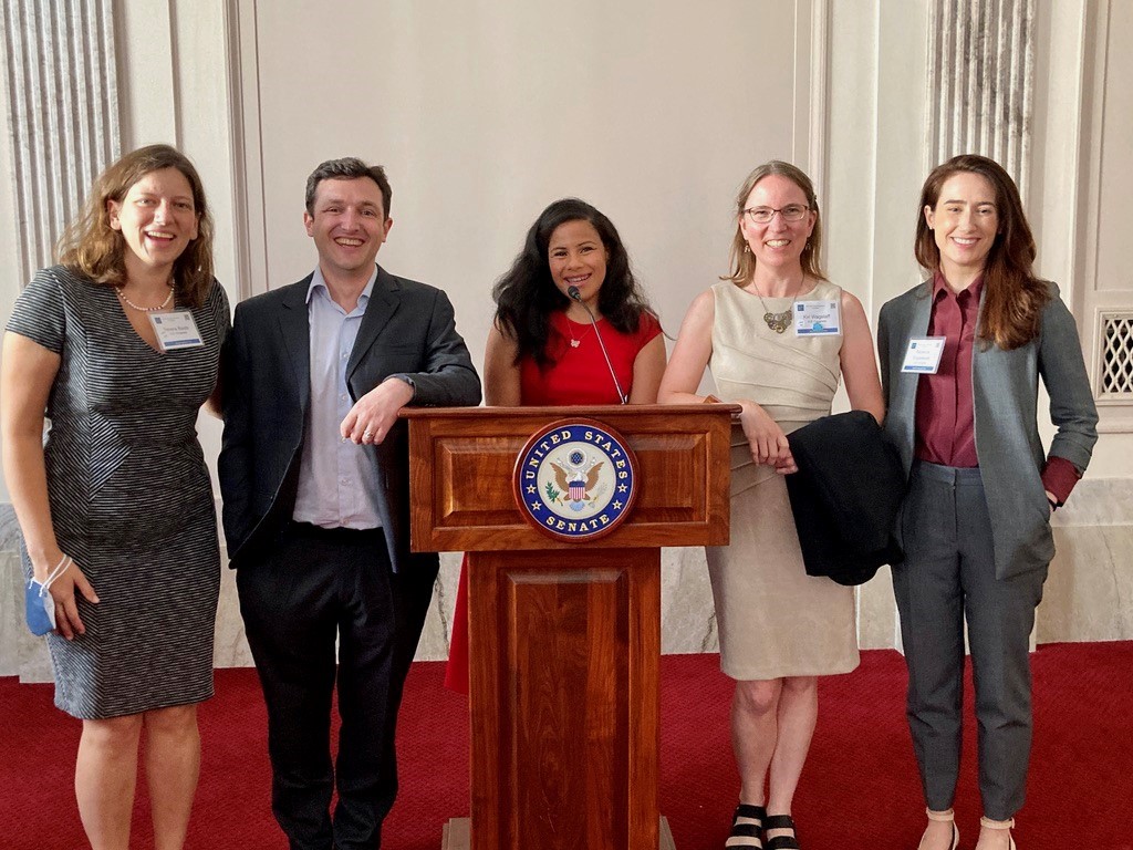 New <a href="/SenMarkKelly/">Senator Mark Kelly</a> staffer <a href="/marsdancer/">Kiri Wagstaff</a> is part of the first STPF Cohort in #AI. Kiri was previously at
<a href="/NASAJPL/">NASA JPL</a> and she developed a course on 
 #MachineLearning challenges <a href="/OregonState/">Oregon State University</a>. 
(Photo shows 5 of 6 AI Cohort fellows) bit.ly/48P3exU