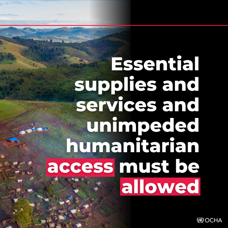 UNOCHA's tweet photo. History is watching. 

International humanitarian law must be respected.

#NotATarget