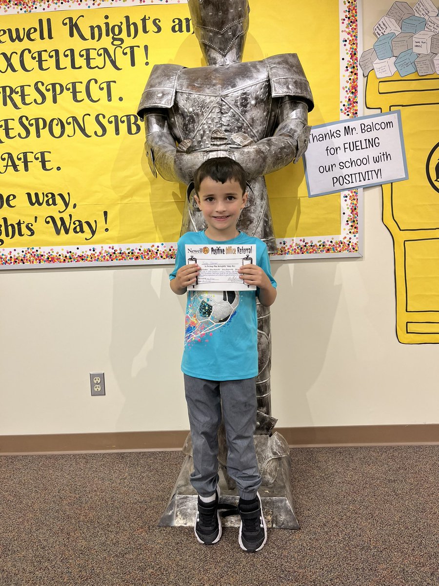 NewellGI's tweet photo. Jude earned a Positive Office Referral for living The Knights’ Way! #KnightsofNewell https://t.co/LfdsZLMc2g