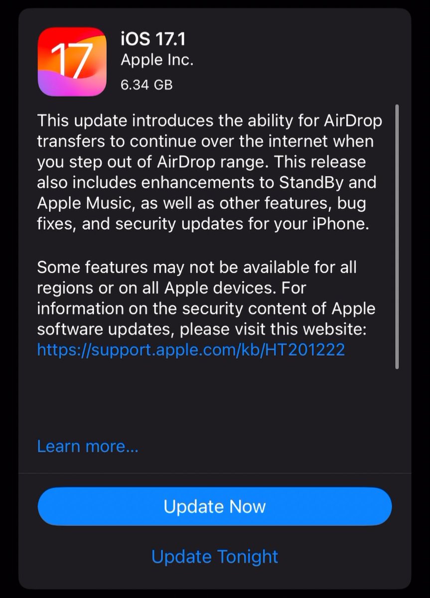 MrNobleTV's tweet image. Whoa 🤩👏.!!

Apple Released iOS 17.1 RC beta 

#apple #ios17 #ios17beta