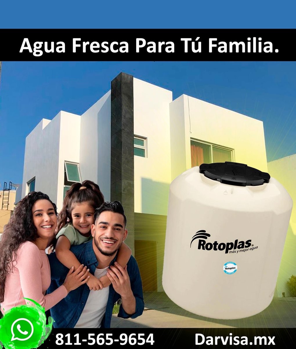 Darvisa2's tweet photo. Los Mejores Productos #Rotoplas en México.

https://t.co/OrSeqGdU5a

WhatsApp: 811-565-9654

#Cdmx #Monterrey #Queretaro #SanLuisPotosi #Cuernavaca #Pachuca #Toluca #Guadalajara #CdVictoria #Tampico https://t.co/zHZIPQwI1I
