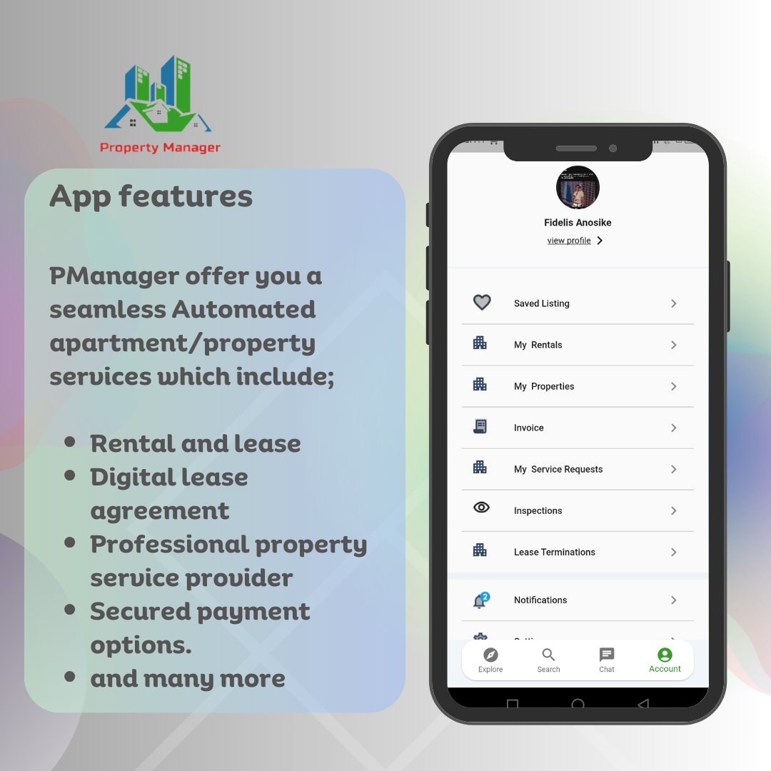 PManager offers you seamless Automated apartment/property🏠 services.

Download now...
Available on Google PlayStore and Apple Store

#propertymanagement #facilitymanager #property #landlords #tenant #propertyserviceprovider #propertydeveloper #lagosproperties  #pmanager