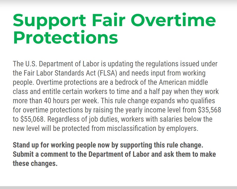 Museums have not yet staffed up to pre-Covid levels. We've been made to absorb extra work...without extra pay. How can they get away with this? One big way is by exploiting the overtime exemption for salaried workers. Let's close the loophole! act.afscme.org/letters/suppor…