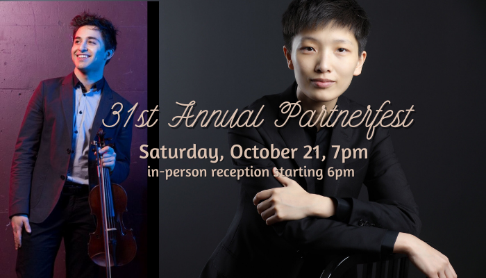 *checks watch* Is it time yet?? Our 31st Annual Partnerfest, feat. Shuai Wang and Anto Malkastian, is this Sat., Oct. 21! Get your tickets now at bit.ly/PartnerFest31 - in person AND virtual options. Congregants rave about this musical talent!