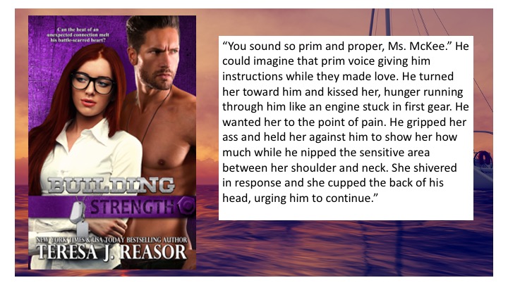 RT@teresareasor Building Strength (SEAL Team Heartbreakers, book 9) After a night of unforgettable sex, neither knows where things are going. But this shy artist is more than Sam bargained for. #militaryromance #romanticsuspense #series amazon.com/Building-Stren…