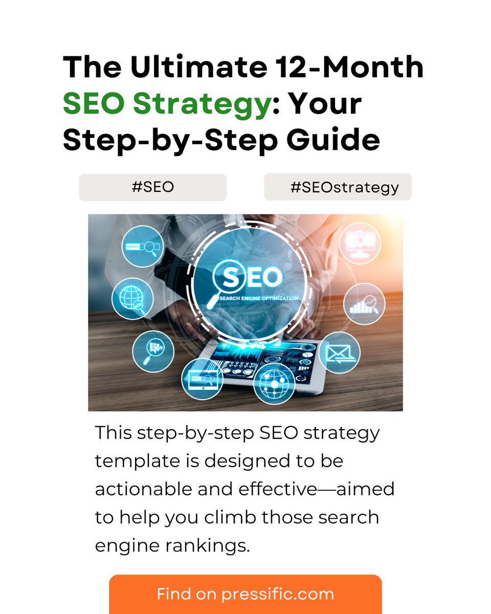 techgenuk's tweet photo. Boost your rankings with our actionable SEO strategy guide. Too busy running your business to delve into SEO? Let Pressific handle it while you focus on your strengths. We've got you covered:

https://t.co/JCnpu0zYZZ

#SEOTips #DigitalMarketing #PressificSEO https://t.co/wsZxxPPhSy