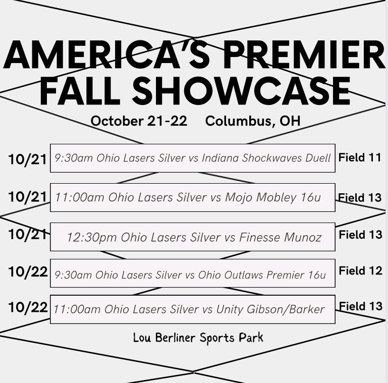 Katelyn MacNeill 2024 (@katelynmacneill) on Twitter photo Here is my teams schedule for this weekend! Coaches, I hope you can come watch my team compete. <a href="/tmoceri7/">Taylor Moceri</a> <a href="/laserssilver/">Ohio Lasers Silver</a> <a href="/CoachDanVitale/">Dan Vitale</a> @Coach2K_Miami <a href="/chris_stelma/">ChrisStelma</a> <a href="/Jess_Odonnell88/">Jessica O'Donnell</a> Here is my teams schedule for this weekend! Coaches, I hope you can come watch my team compete. <a href="/tmoceri7/">Taylor Moceri</a> <a href="/laserssilver/">Ohio Lasers Silver</a> <a href="/CoachDanVitale/">Dan Vitale</a> @Coach2K_Miami <a href="/chris_stelma/">ChrisStelma</a> <a href="/Jess_Odonnell88/">Jessica O'Donnell</a>