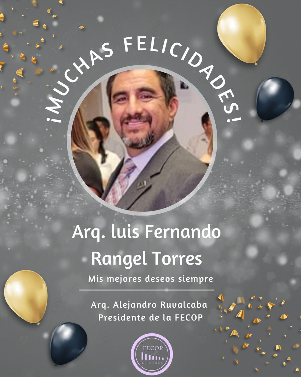 Muchas felicidades <a href="/rangel_arq/">Luis Fernando Rangel</a> presidente del <a href="/cad_durango/">Colegio de Arquitectos de Durango</a>