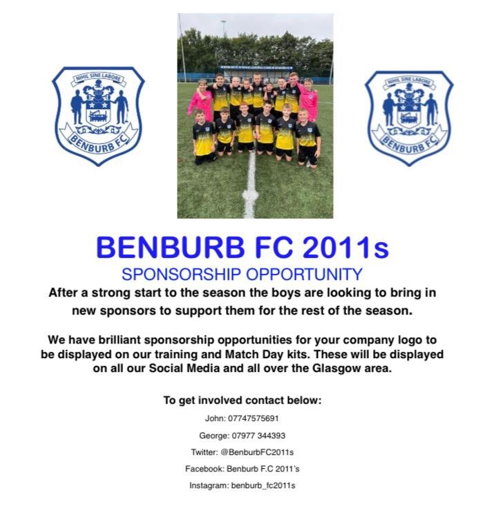 BenburbFC2011s's tweet photo. 🚨🚨SPONSORS WANTED🚨🚨 https://t.co/tJ33AEwLqN