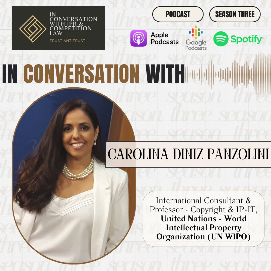 trust_antitrust's tweet photo. 📢 New Episode Alert: In this episode, Carolina Diniz Panzolini, International Consultant &amp; Professor on Copyright &amp; Intellectual Property at WIPO, discusses the significance of copyright registration for filmmakers with Isheta &amp; Sonal. @isheta_boruah https://t.co/a2rZ8OKUkQ https://t.co/tBieD7H8jt