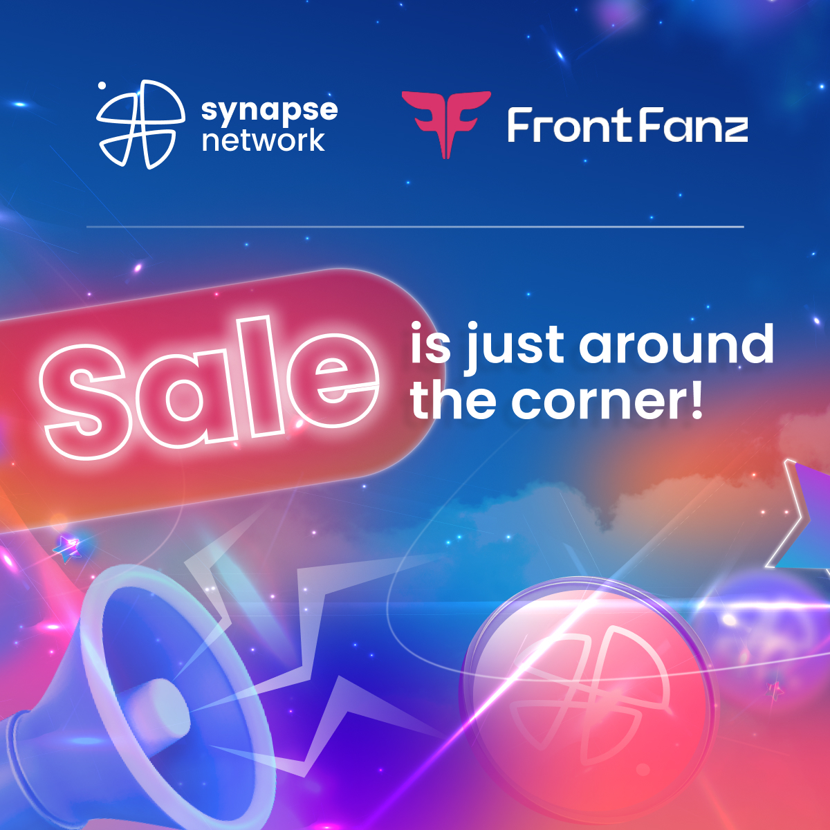 SynapseNetwork_'s tweet photo. GM folks! 👋🏻 

Great news for all of you! Another SALE is just around the corner 💫

Be prepared for @Frontfanz_fanx, the game-changing Web3 platform that's not just a concept but a reality!

 With over 1700 creators already onboarded, this fully built platform is set to redefine your digital experience 👀  

More info ➡️ SOON