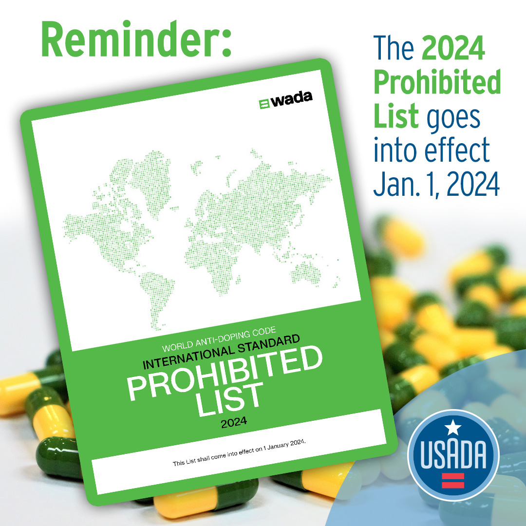 THE PROHIBITED LIST IS CHANGING ⛔ Major changes will go into effect on January 1, 2024, including changes to the status of tramadol and plasmapheresis. Learn more about the 2024 @wada_ama Prohibited List here: usada.org/athlete-adviso… #Olympics #Paralympics #PanAmerican