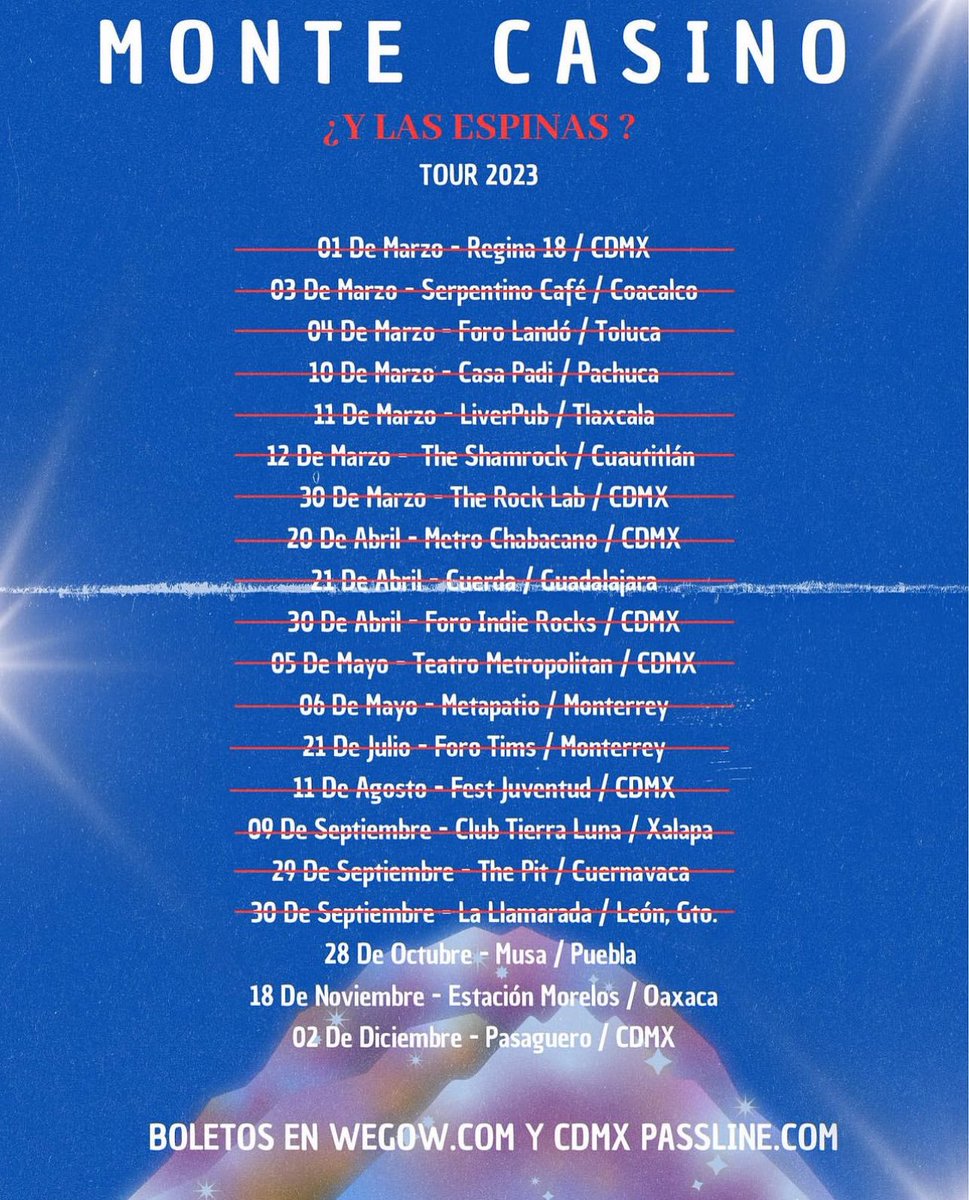 ¡Últimas fechas del tour! 🚐 ¿Donde los vemos? 🎫