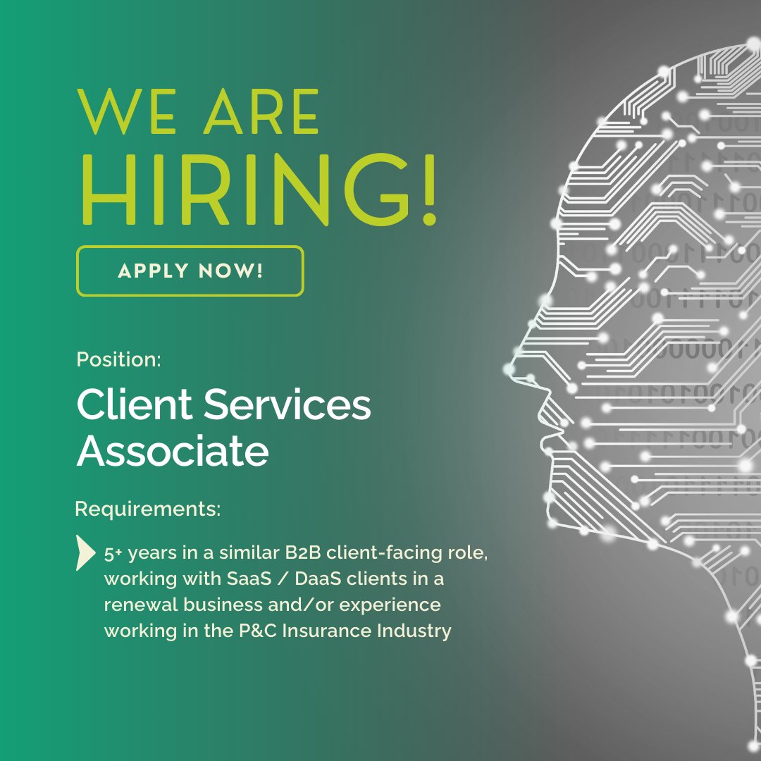 We are hiring!

Our Client Services team is looking for a new associate to help deliver a world-class experience to our clients and prospects. Check out the link to apply: hubs.ly/Q025SlpH0

#pinpointpredictive #jobalert #clientservices #hiring