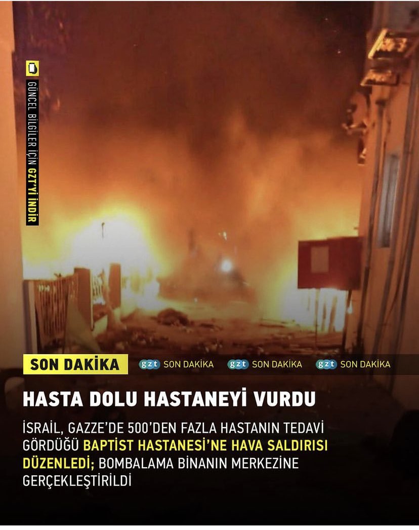Şimdi ne diyeceksiniz ? Hastaneyi de mi satmışlar zamanında ? Yada şey onlarda bizi arkamızdan vurdu.. belki bunlar yalan değil ama bunları söyleyenler şu görüntülere sessiz… #FreePalestine_Now #PalestineGenocide #PalestineWillBeFree #ZionistTerror