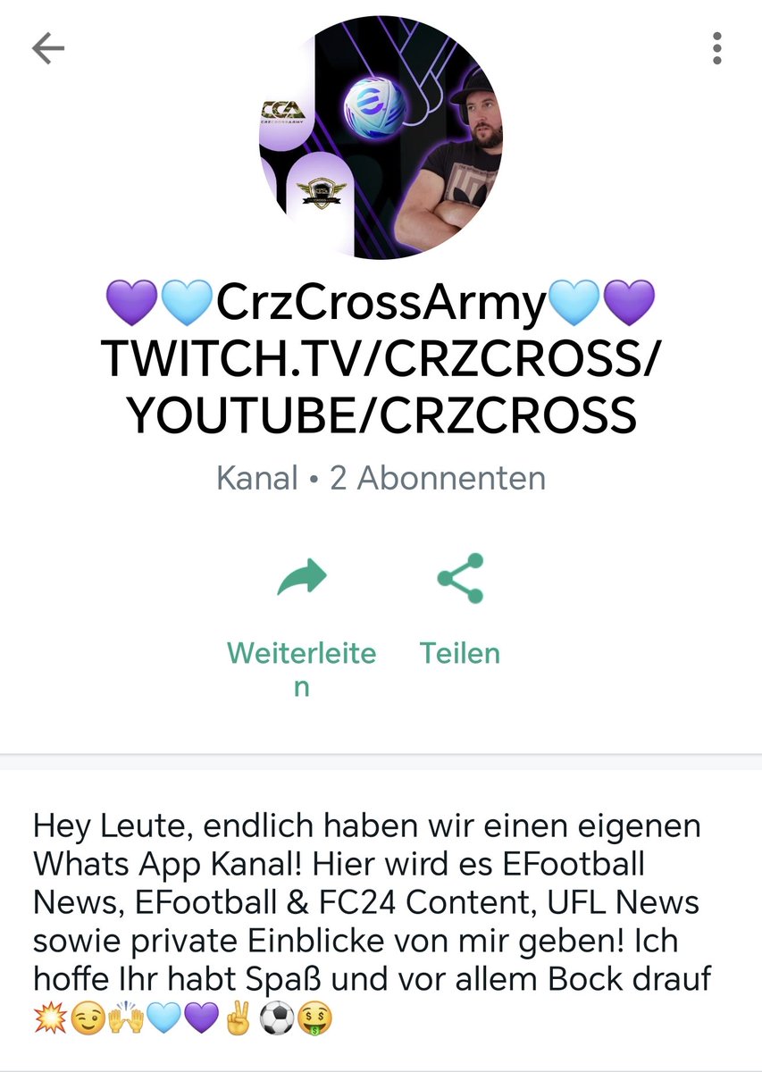 Let's Goooo ALLE EFOOTBALL/FC24/UFL  FREUNDE REIN DA!!! 💥😱😍🙌🩵💜😉
JETZT MEIN EIGENER WHATS APP KANAL!!!
whatsapp.com/channel/0029Va…
#eFootball2024 #efootball #FC24 #ufl