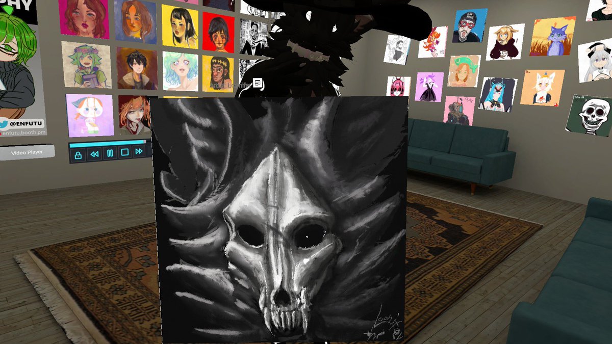 loonafromhell's tweet image. i have to post it again cuz i frogot to write the hastags correctly #lifedrawingvr #skulldog #vrart
