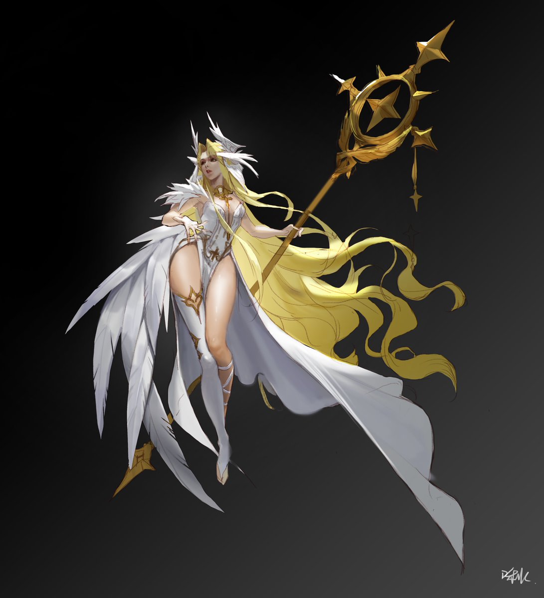 练习，圣女初稿，角色名字还没定，后面继续改进。
#organiccharacter #OC #art