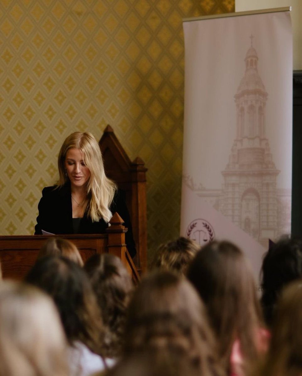 elliegoulding's tweet photo. What a mad honour to receive the Praeses Elit award from Trinity College in Dublin today.
Some of you may know my story but when I was younger, I found great solace, comfort and inspiration in nature when there was turbulence around me. I always worried about the world, and I would say to myself if I ever ended up in a position with a platform, I would use it to try and change things for the better. Skip forward a couple of decades after selling some records and I am fortunate enough to find myself part of a global movement of active hope- working with the @UNEP , @WWF , and so many other important organisations that speak up and take action during this climate and nature crisis. A huge shout out to the Climate Youth Leaders (you know who you are - I am so inspired by you!) and the rewilders out there.

During my introduction today they mentioned my work with the homeless in London, something that has also always been very close to my heart, and I am proud to be the patron of @MarylebonePrjct and @crisis_uk . (123,000 young people are homeless in the UK. Too many!)