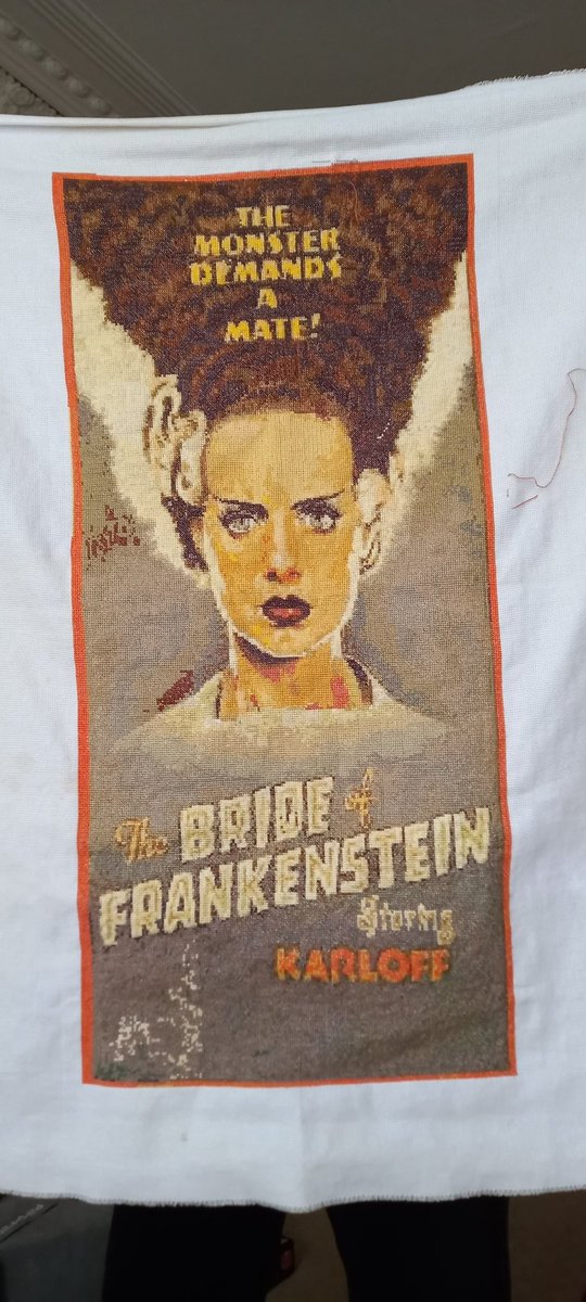 Finally all 78984 stitches have been stitched. Only took 4 years. 
#frankenstein
#stitching