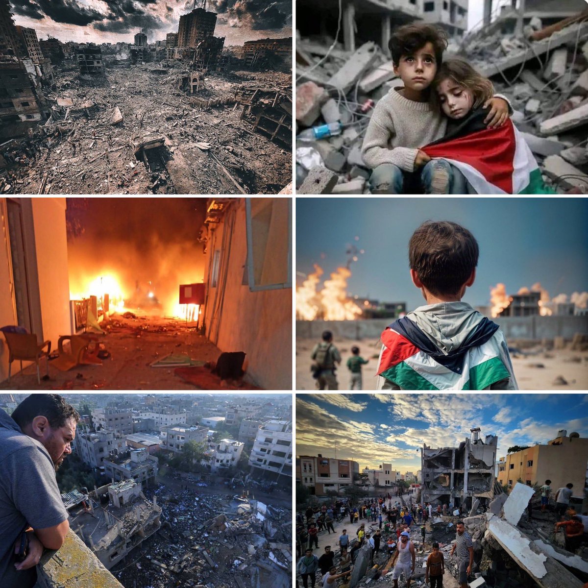 لا حول ولا قوة الا بالله، الدمار يعم المكان، ابادة جماعية حرفيا، لا ماء ولا كهرباء، لا غذاء ولا دواء، لا مأمن ولا مسكن ولا مستشفى ولا منقذ لهم سواك، يارب رحماك يارب رحماك 🤲🏻 #فلسطين #غزة