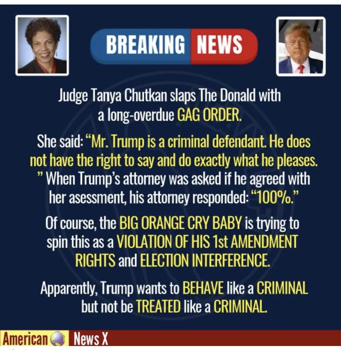 Denise (@ireland0828) on Twitter photo STFU TRUMP. <a href="/PatiKRoll11/">Patiโฎ๏ธ๐ง</a> @CarlyJA22 <a href="/smaddoxsr/">Stephen Maddox Sr</a> <a href="/BigJupe/">Big Jupe @North Side</a> <a href="/buddy_dek/">BuddyDek</a> <a href="/nanblunt/">STAY FOCUSED AMERICA ๐ด๐ฅฅ๐๐๐ป</a> @dnaples3 <a href="/TaylorMadeBride/">TaylorMade aka โMentalpausalโ</a> <a href="/betsybblue/">Betsy_Blue๐ป๐บ๐ฆ๐ท๐x7 ๐ชจ๐ชถ๐๐ฅ</a> @deby0922 <a href="/Maxeightyeight/">CarenMaxGlamour</a> <a href="/WheatonK8/">Kathleen Wheaton</a> <a href="/JenniferADevon/">J Dev</a> @EPennysworth <a href="/AnitaFinlay/">Anita Finlay</a> <a href="/JanisWedmore/">Janis Wedmore</a> <a href="/AliciaBeck20/">Dr Alicia Beck</a> STFU TRUMP. <a href="/PatiKRoll11/">Patiโฎ๏ธ๐ง</a> @CarlyJA22 <a href="/smaddoxsr/">Stephen Maddox Sr</a> <a href="/BigJupe/">Big Jupe @North Side</a> <a href="/buddy_dek/">BuddyDek</a> <a href="/nanblunt/">STAY FOCUSED AMERICA ๐ด๐ฅฅ๐๐๐ป</a> @dnaples3 <a href="/TaylorMadeBride/">TaylorMade aka โMentalpausalโ</a> <a href="/betsybblue/">Betsy_Blue๐ป๐บ๐ฆ๐ท๐x7 ๐ชจ๐ชถ๐๐ฅ</a> @deby0922 <a href="/Maxeightyeight/">CarenMaxGlamour</a> <a href="/WheatonK8/">Kathleen Wheaton</a> <a href="/JenniferADevon/">J Dev</a> @EPennysworth <a href="/AnitaFinlay/">Anita Finlay</a> <a href="/JanisWedmore/">Janis Wedmore</a> <a href="/AliciaBeck20/">Dr Alicia Beck</a>