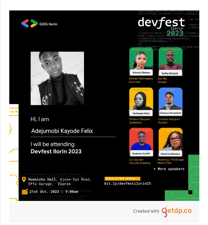 FELIX (@felix_of_god) on Twitter photo Attending my second DevFest this weekend , last year was superb ,this year promises to be better !
<a href="/gdgIlorin/">GDG Ilorin #DevfestIlorin2025</a>
#DevFest2023
#DevFestilorin23 Attending my second DevFest this weekend , last year was superb ,this year promises to be better !
<a href="/gdgIlorin/">GDG Ilorin #DevfestIlorin2025</a>
#DevFest2023
#DevFestilorin23