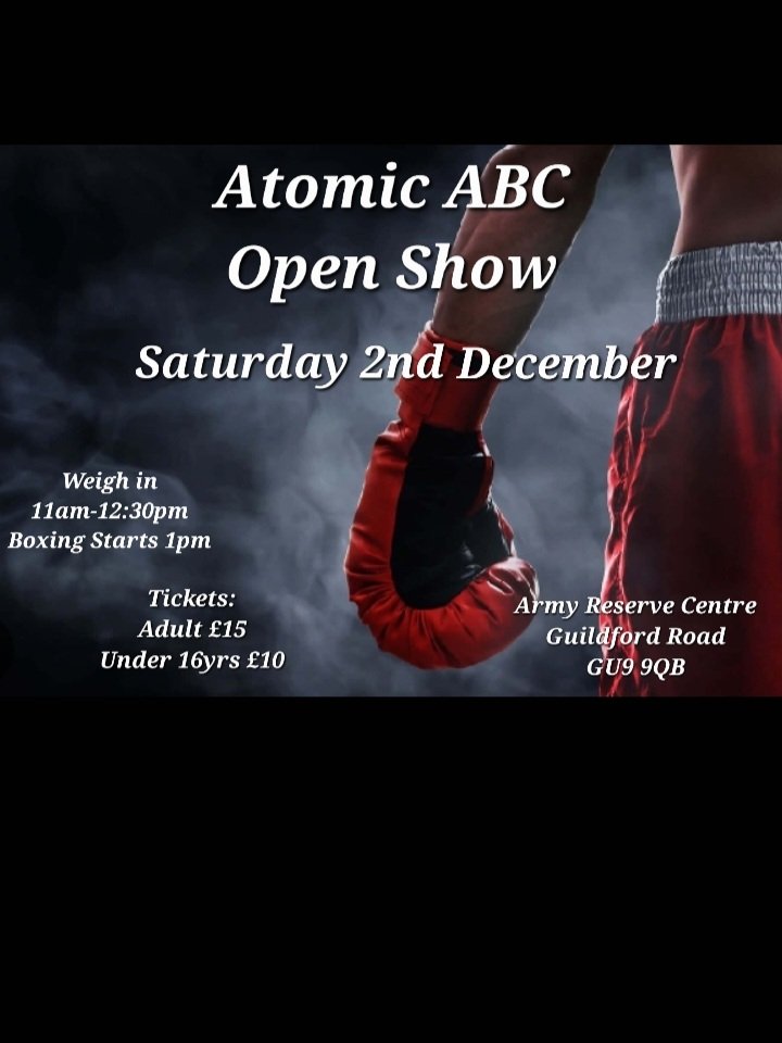 atomicabcboxing's tweet image. Save the date 🥊💥🥊

@atomicboxingclub 
#boxing
#Farnham
#bringiton