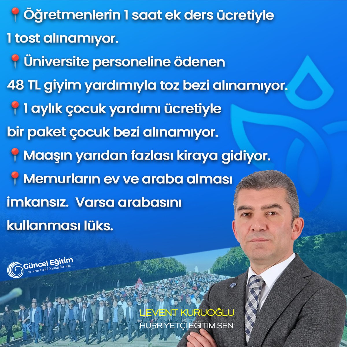 Haftanın paylaşımı Hürriyetçi Eğitim-Sen Başkanı @leventkuruoglu 'ndan...