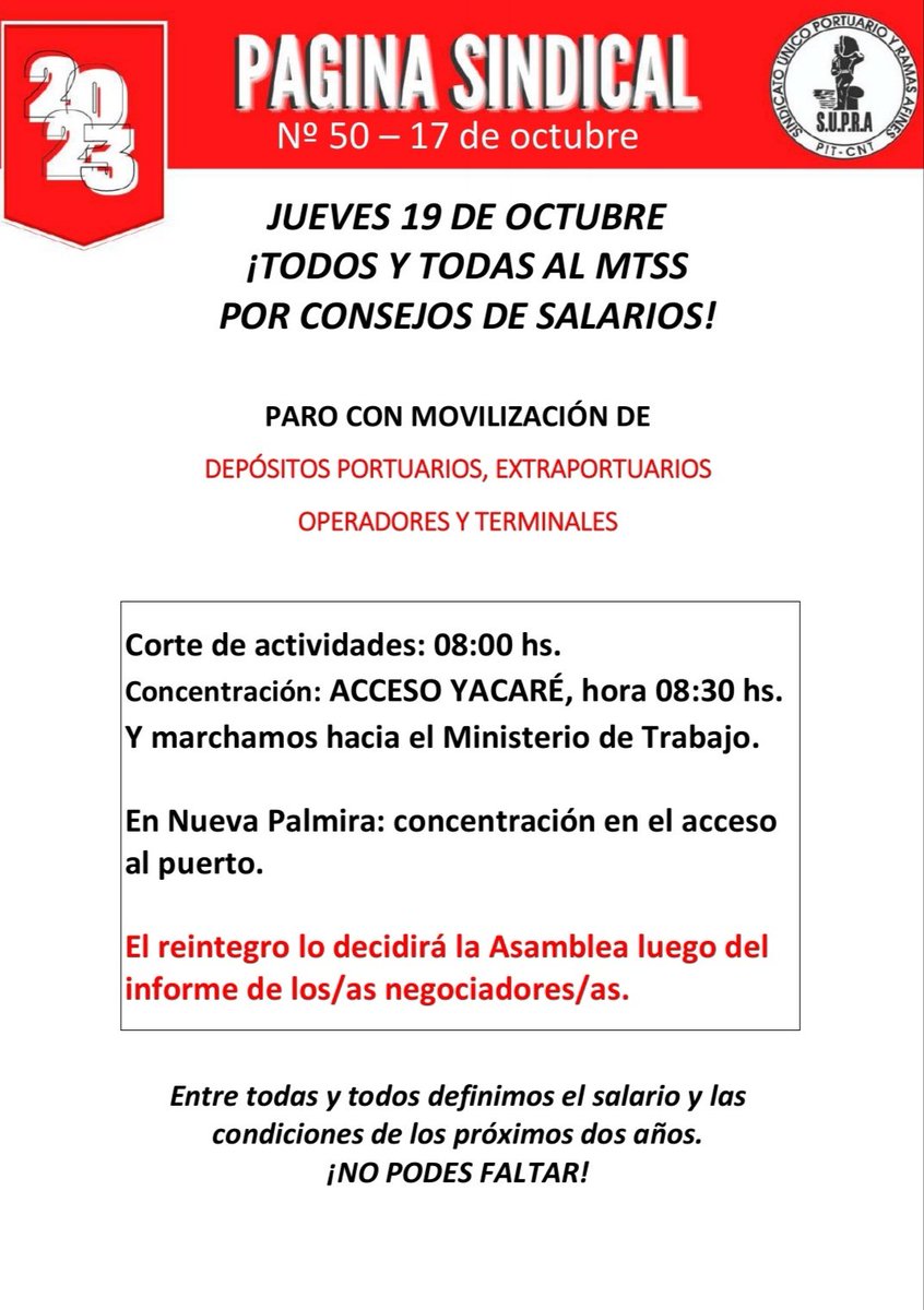 SINDICATO PORTUARIO (@suprapuerto) on Twitter photo 
