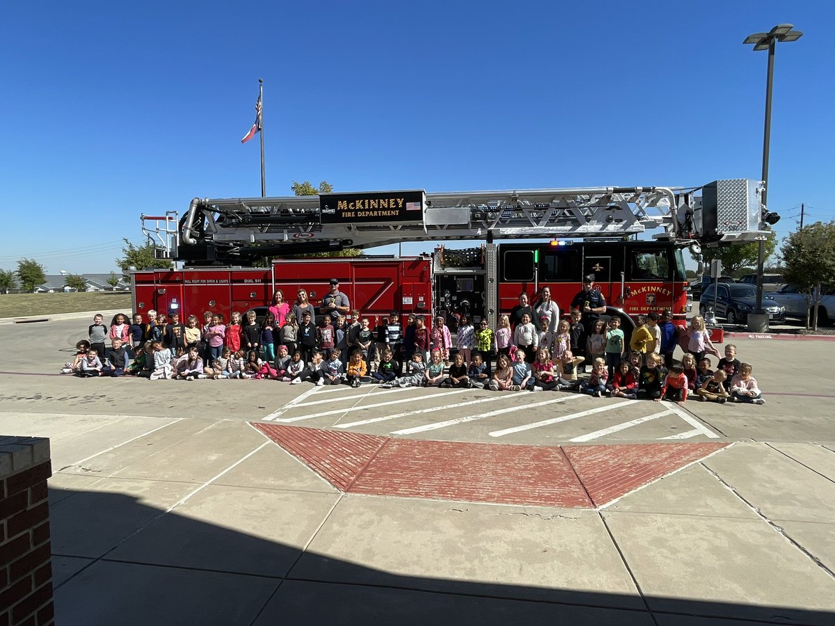 Thankful for our visit from our local McKinney Fire Department today! Thank you for sharing all about your job and safety tips to support our community helpers unit ❤️ #McClureMarshals <a href="/MrsErica_Walker/">Erica Walker</a> <a href="/MrsLydonsClass/">Mrs. Katie Lydon</a> <a href="/Albrightkinder/">Jenna Albright</a>