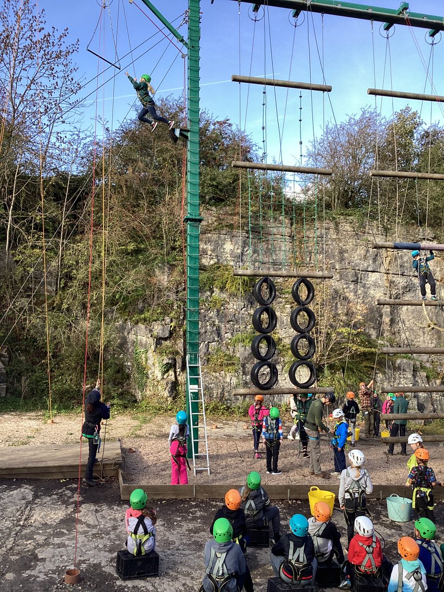 High rope climbing and a leap of faith! Confident children filled with self belief after our days away.