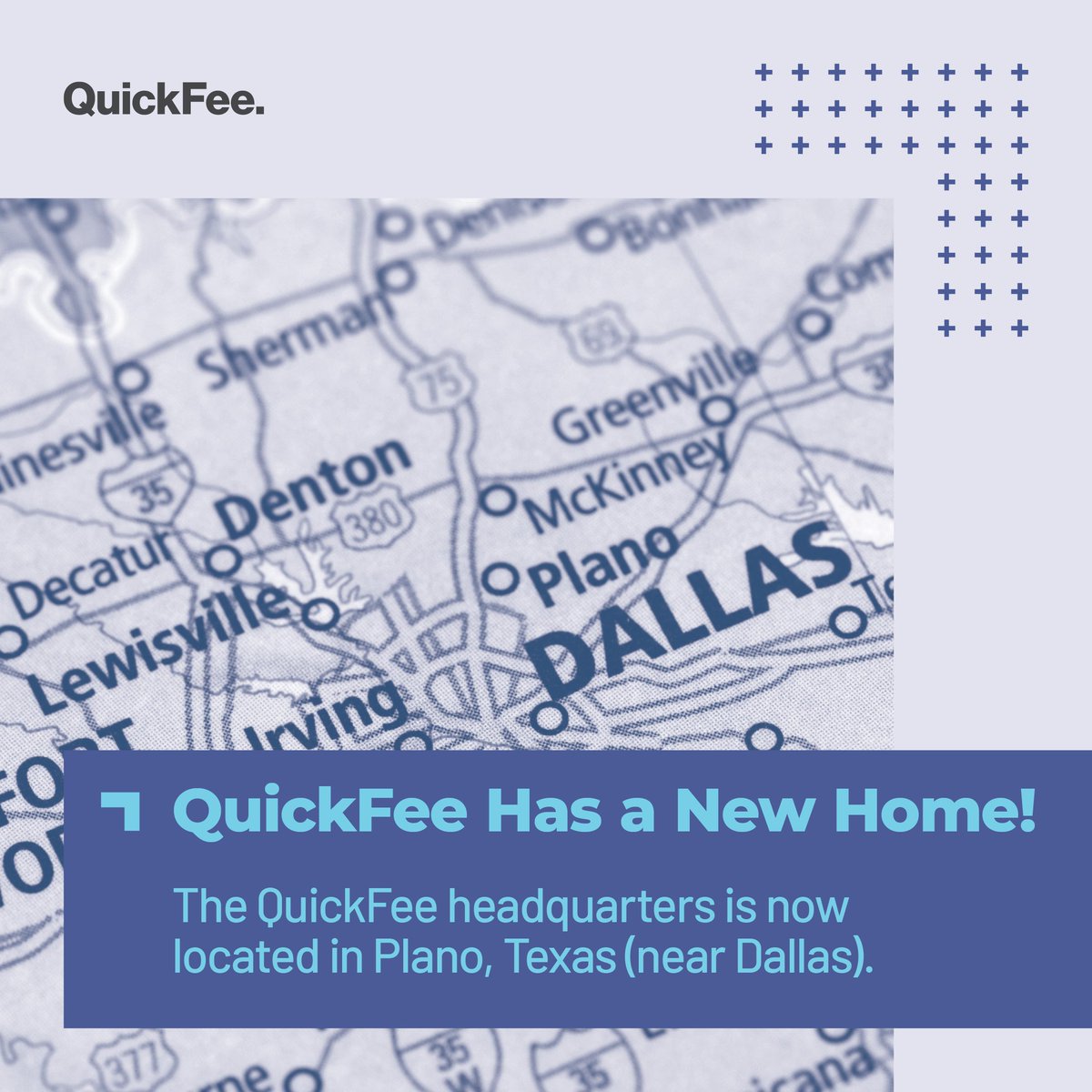 QuickFee has moved into a new home base in Plano, Texas (near Dallas!) 

It's been a few years since our US team went remote due to the pandemic. But with momentum building for our team, we needed to put down roots again in a central location.

Learn more: localprofile.com/business/finte…